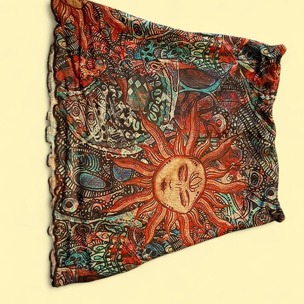 SHEIN Multicolor Sun Print Mini Skirt